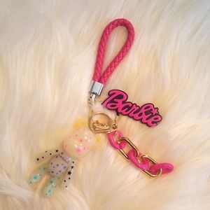 Popobe big size bear keychains with Barbie logo